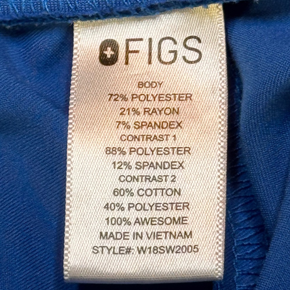 FIGS Zamora Jogger Scrub Pants Royal Blue Womens Medium W18SW2005 - Picture 4 of 9